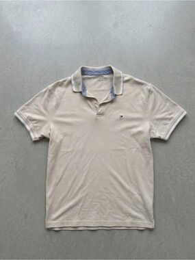 Tommy Hilfiger Light Cream Polo with Subtle Logo